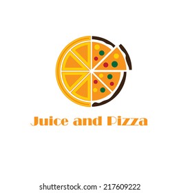 juice and pizza concept