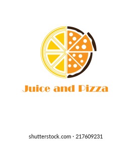 juice and pizza concept