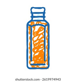 juice plastic bottle doodle icon sketch vector. juice plastic bottle sign. isolated symbol illustration