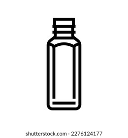 juice plastic bottle line icon vector. juice plastic bottle sign. isolated contour symbol black illustration