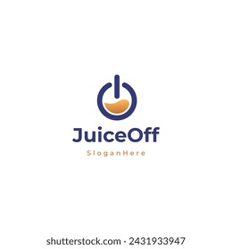 Juice power off logo design template