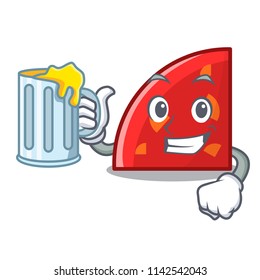 With juice quadrant mascot cartoon style