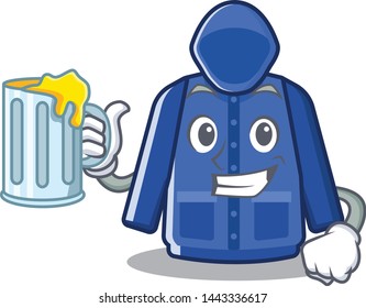 With juice raincoat in the a cartoon shape