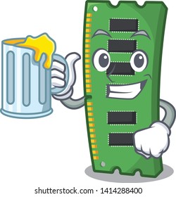 With juice RAM memory card in PC character