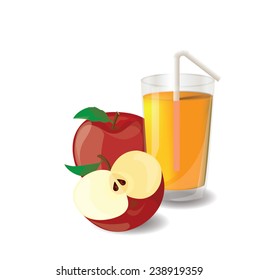  juice Red Apple vector 1