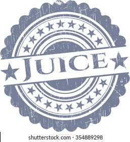 Juice rubber stamp with grunge texture