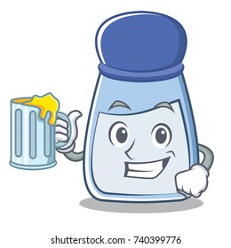 With juice salt character cartoon style