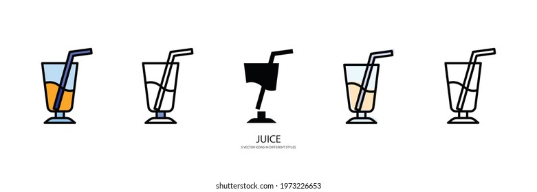 JUICE SET VECTOR TYPE ICON