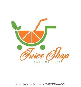 Juice shop logo design, cafe logo