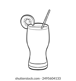 Ilustración de boceto de jugo para diseño