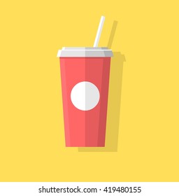 Juice and soda abstract flat style icon
