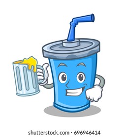 With juice soda drink character cartoon