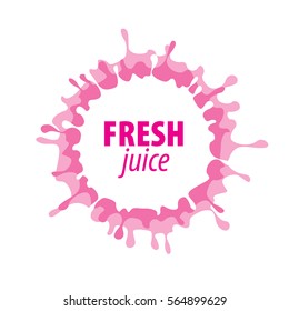 juice splash vector sign. Vector illustration of icon