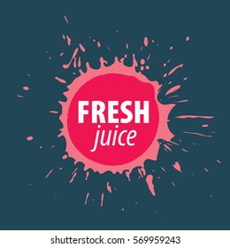 juice splash vector sign. Vector illustration of icon