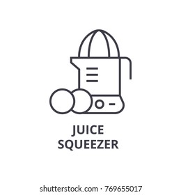 juice squeezer line icon, outline sign, linear symbol, vector, flat illustration