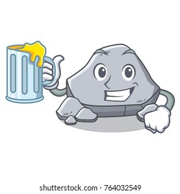 With juice stone character cartoon style