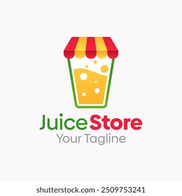 Modelo de design de logotipo da Juice Store. Bom para negócios, agência, comunidade e organização