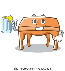 With juice table character cartoon style