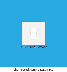 juice take away icon sign signifier vector