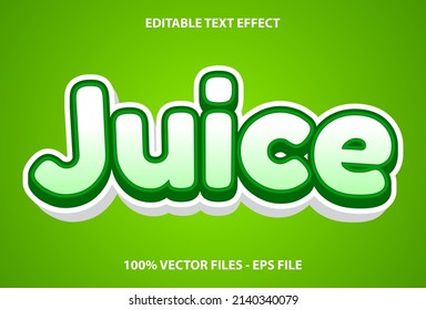 juice text effect with green color. design for template and editable