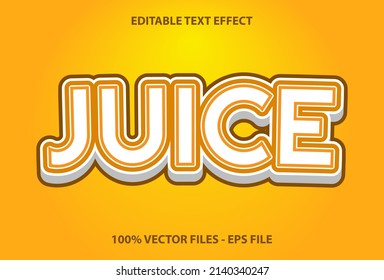 juice text effect with orange color. design for template and editable