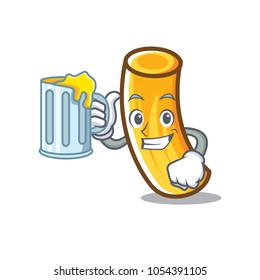 With juice tortiglioni pasta mascot cartoon
