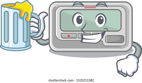 With juice toy pager in the character shape