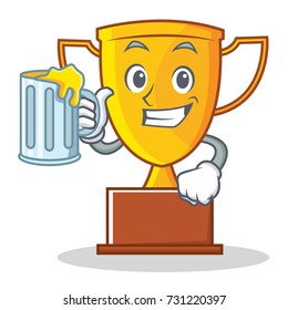 With juice trophy character cartoon style