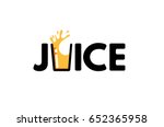 Juice Typography Letter Logo Design Illustration