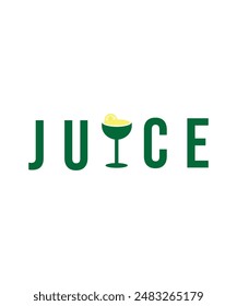 Juice Typography Letter Logo Design , Juice Text Logo, Typography Logo