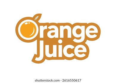 Juice Typography Letter Logo Design Illustration
