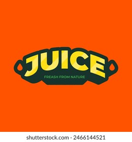 Juice Typography Logo Design Vector