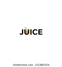 juice typography Logo icon design. Alphabet emblem graphic design template icon. Graphic element
