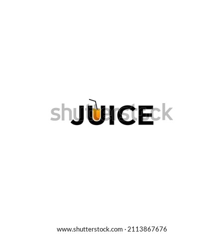 juice typography Logo icon design. Alphabet emblem graphic design template icon. Graphic element

