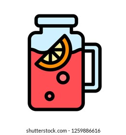 Juice vector, Chirstmas menu filled design editable outline icon