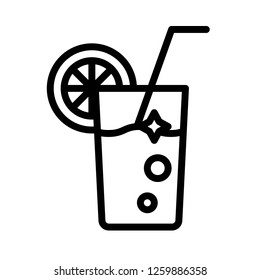Juice vector, Chirstmas menu line design icon, editable outline 