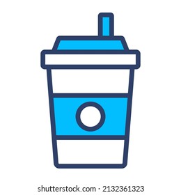juice vector colored Line Icon. Simple Creative vector Line Icon