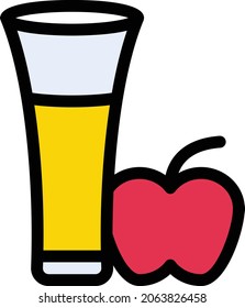 juice vector colour line icon