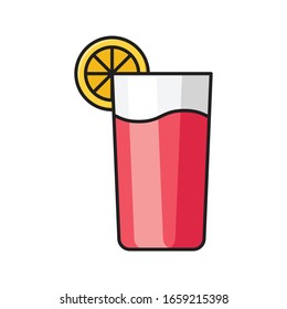 juice vector flat color icon 