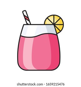juice vector flat color icon 