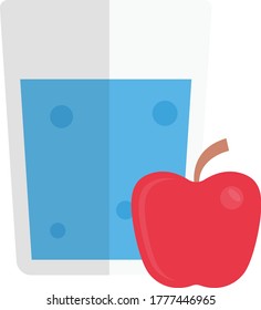 juice vector flat color icon