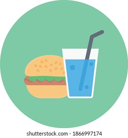 juice vector flat color icon