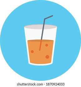 juice vector flat colour icon
