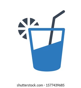 juice vector glyph color icon 