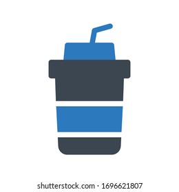 icono de color de glifo vectorial de jugo 