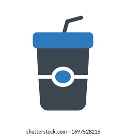 juice vector glyph color icon 