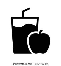 juice vector glyph flat icon
