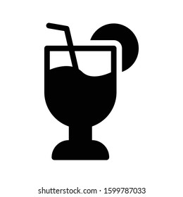juice vector glyph flat icon 