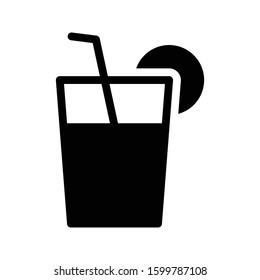 juice vector glyph flat icon 