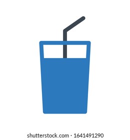 juice vector glyph flat icon 